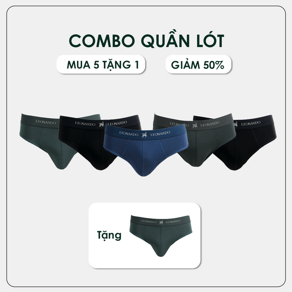 Combo 05 quần Brief Leo [ TẶNG THÊM 1 ]