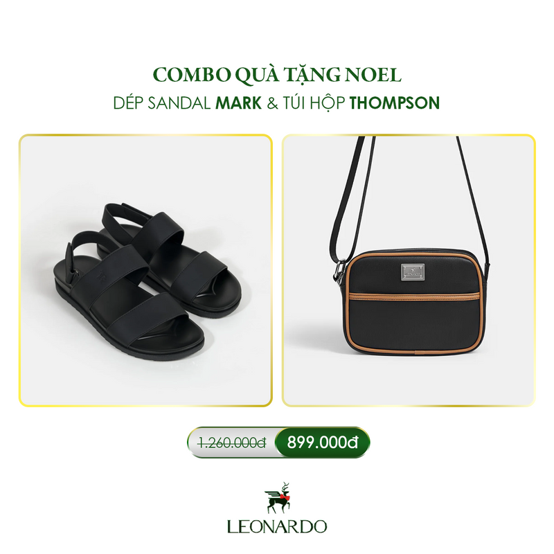 Combo Dép Sandal Mark & Túi Hộp Thompson