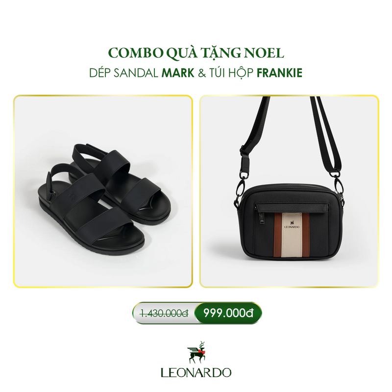 Combo Dép Sandal Mark & Túi Hộp Frankie